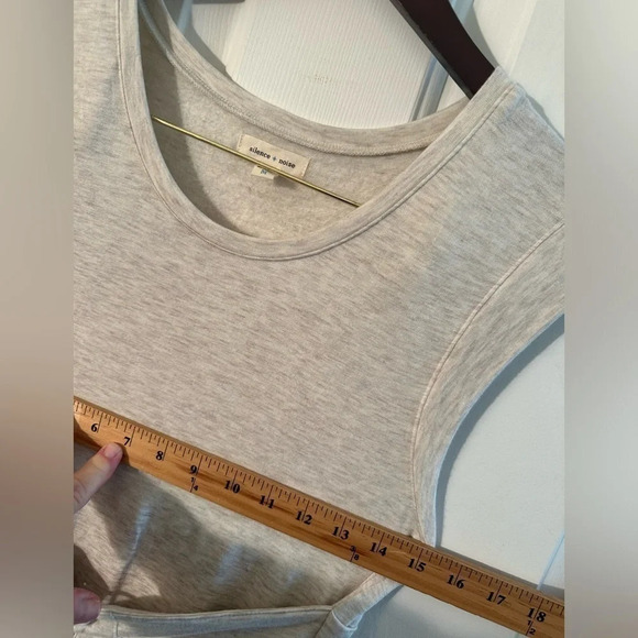 SILENCE + NOISE ANTHROPOLOGIE Sexy Ivory Muscle T Dress Corset Medium MOTO Rare - Picture 12 of 12